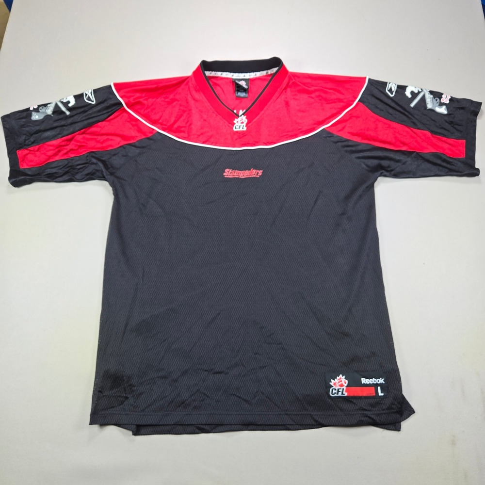 Reebok Jersey‎ Calgary Stampeders CFL Mesh Logo Black Red Mens Large L